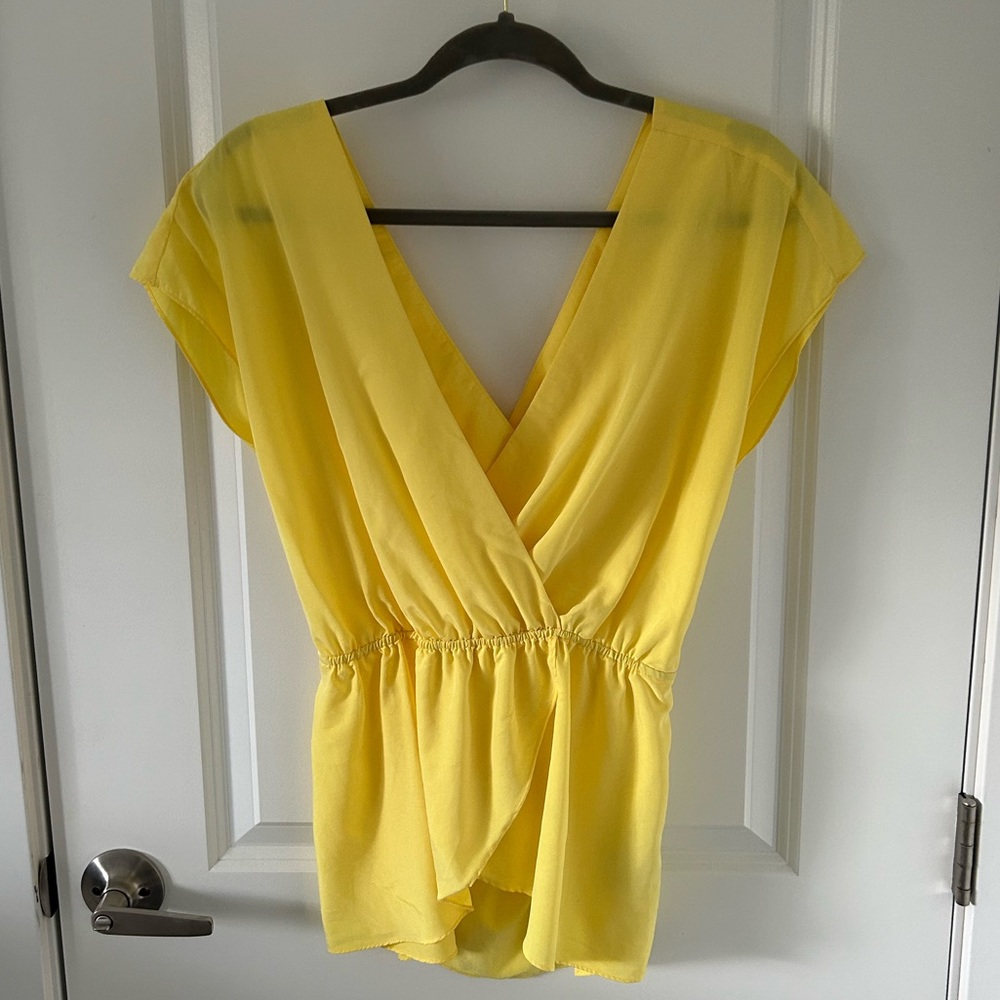 Yellow Bebe Top - Picture 1 of 4